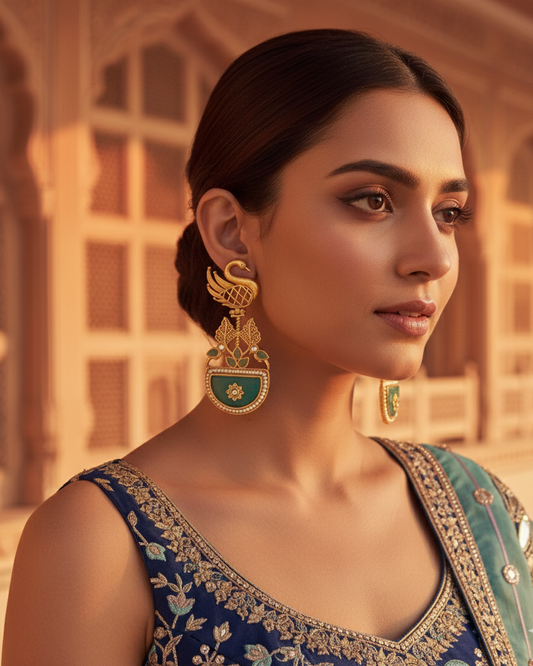 Rajhansini - Peacock Blue