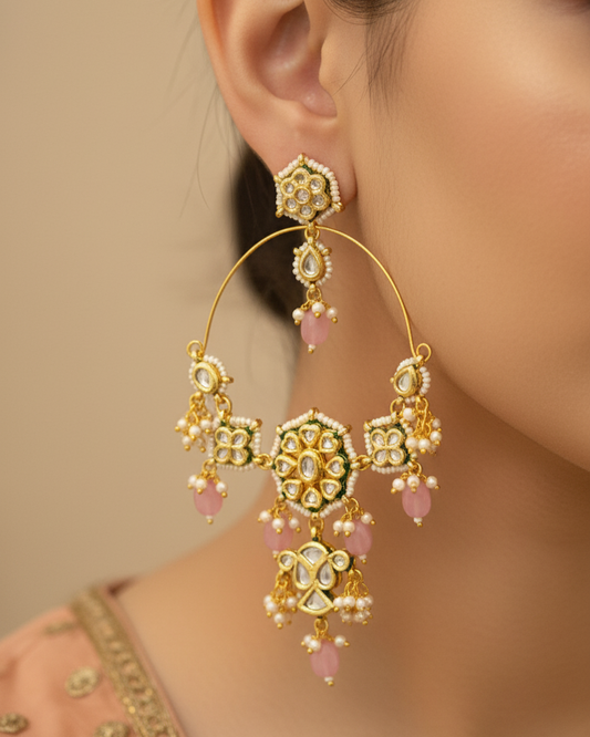 Sunehri Chaandbali - Pink