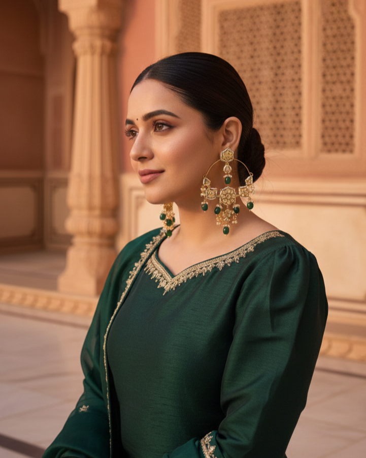 Sunehri Chaandbali - Green