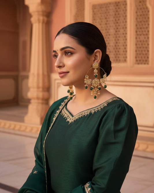 Sunehri Chaandbali - Green