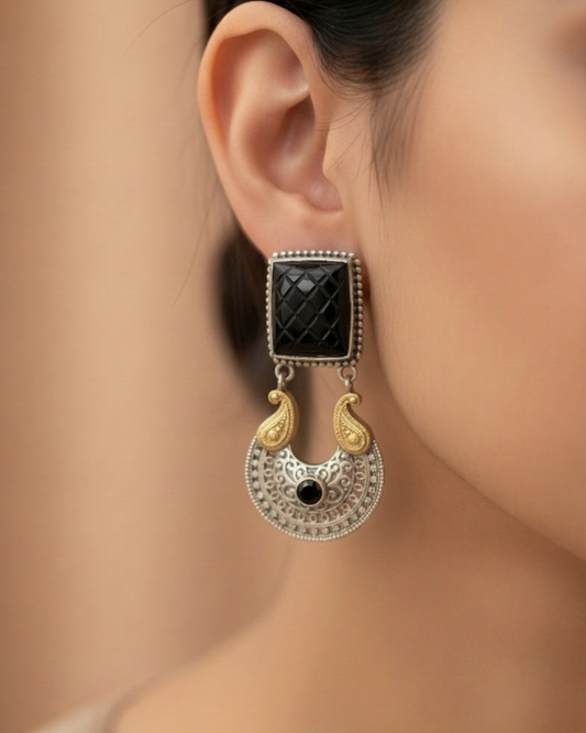 Padmavati Crescent Drops - Black