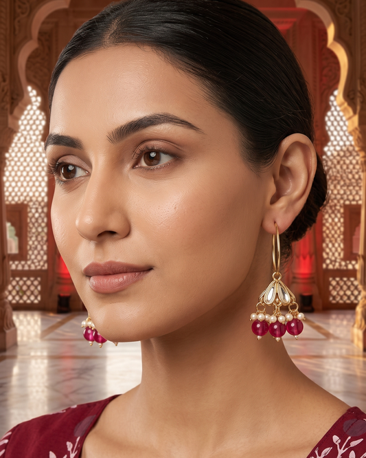 Phool Jhumki Red
