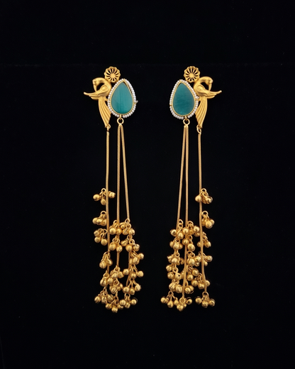 Chhanak Mor Dangler - Peacock Blue