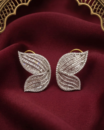 Celeste Wings Gold - American diamond earrings