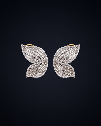 Celeste Wings Gold - American diamond earrings