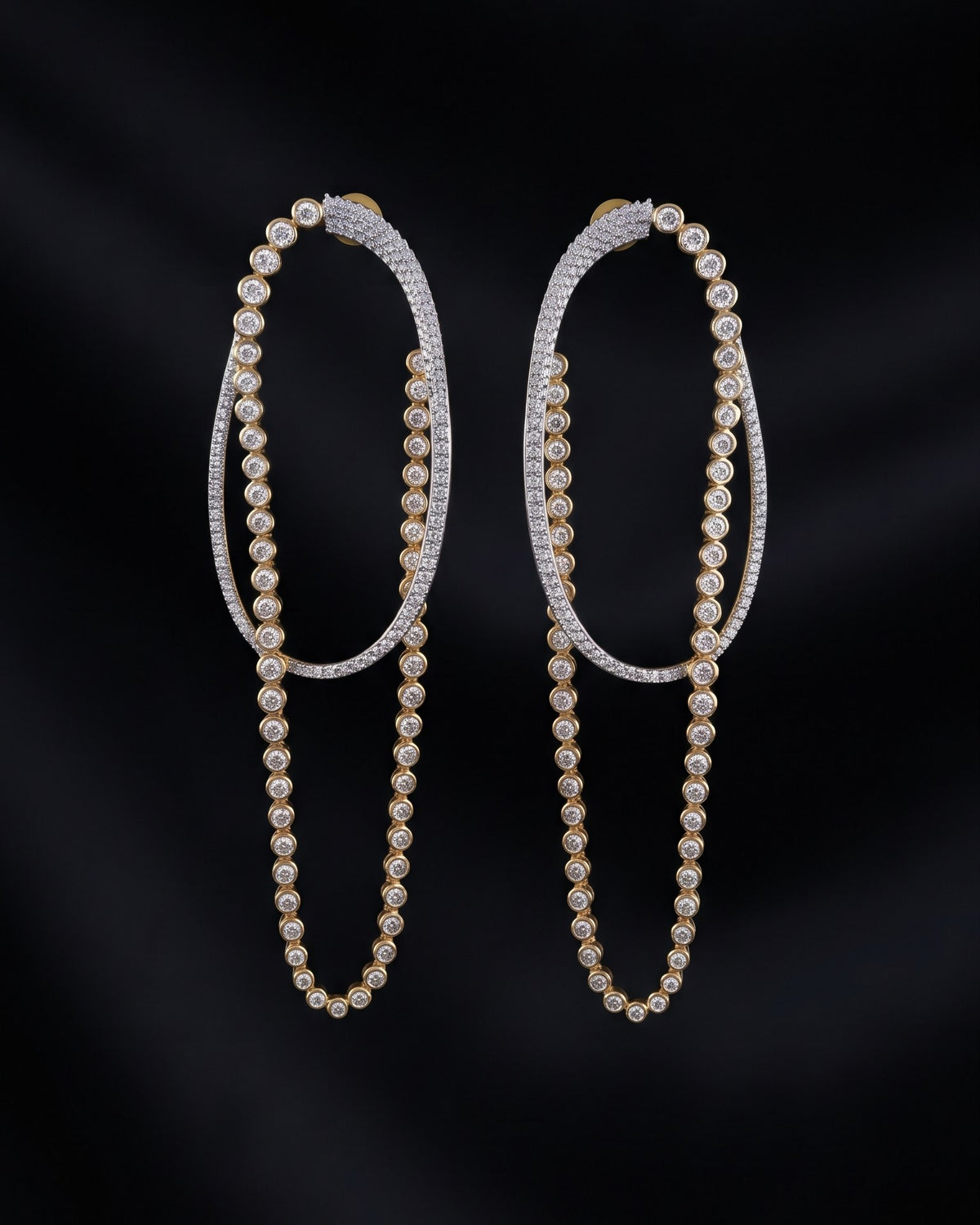 Eternal Loop Gold - American diamond earrings