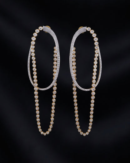 Eternal Loop Gold - American diamond earrings