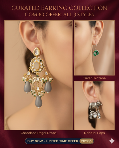 Combo Triveni Nandini Regal Earrings