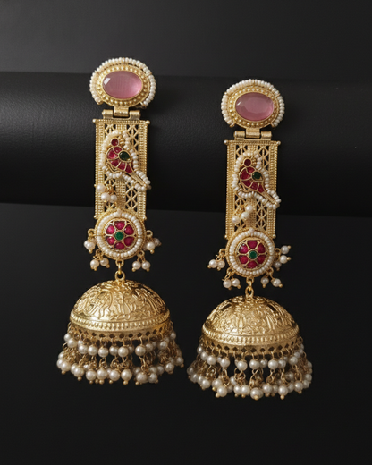 Gulistan Jhumka - Pink